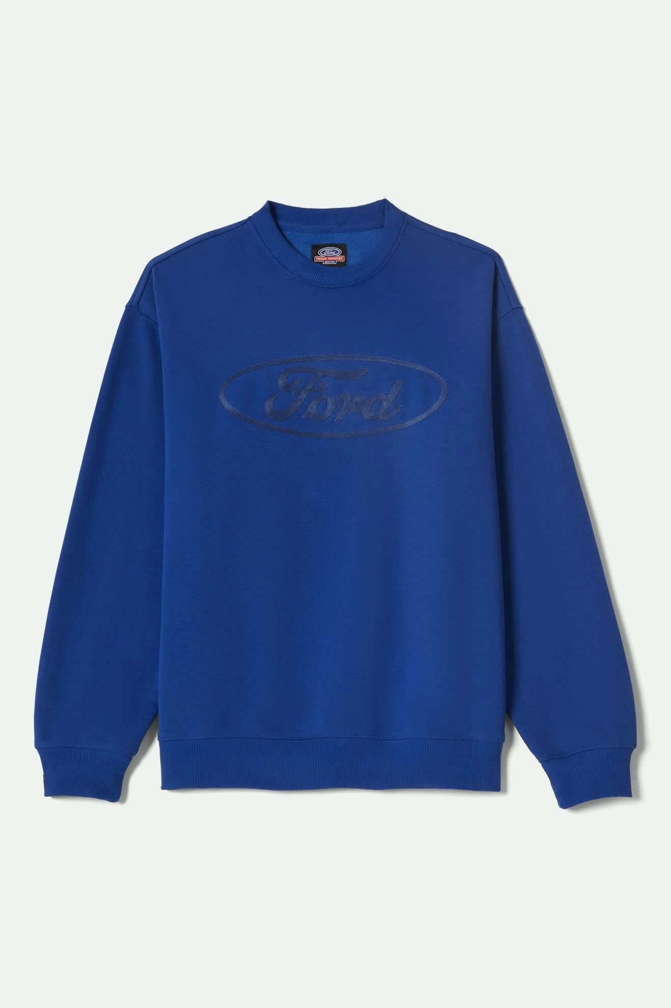 Ford Number One Relaxed Fleece Crew - Ford Blue