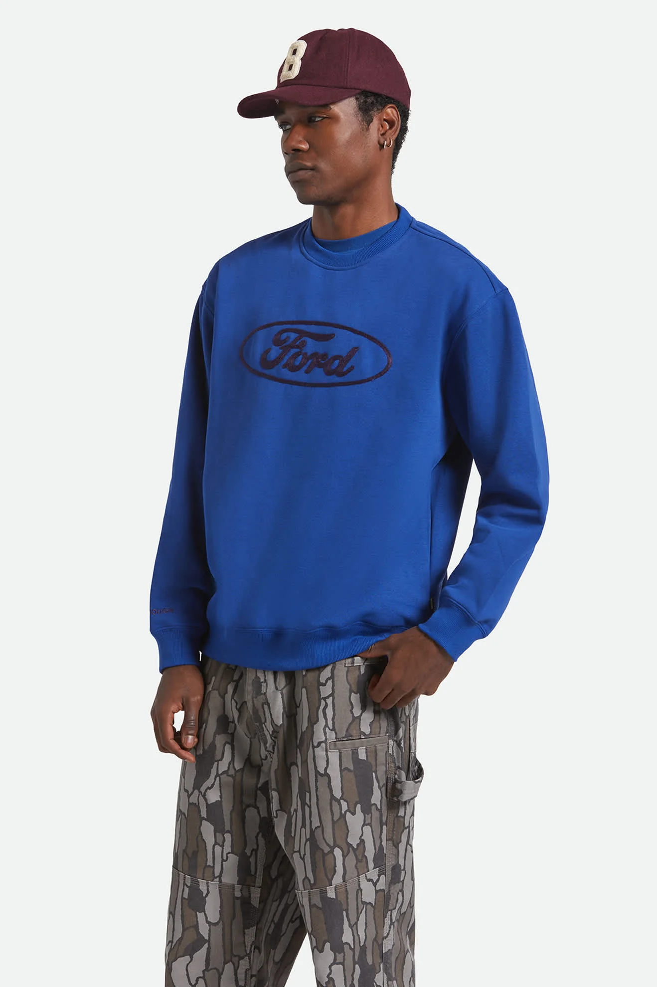 Ford Number One Relaxed Fleece Crew - Ford Blue