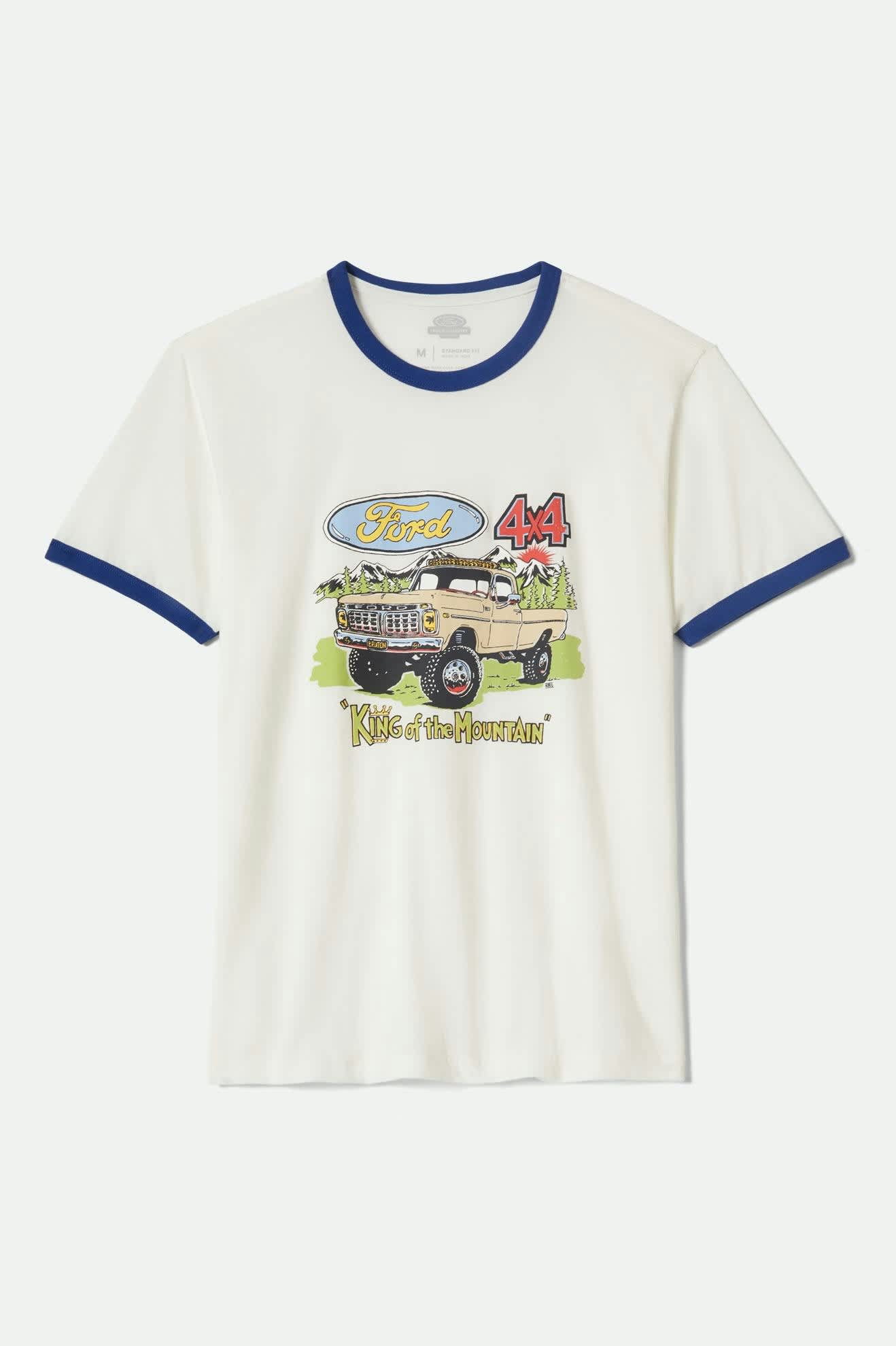 Ford King Of The Mountains S/S Ringer T-Shirt - Wimbledon White