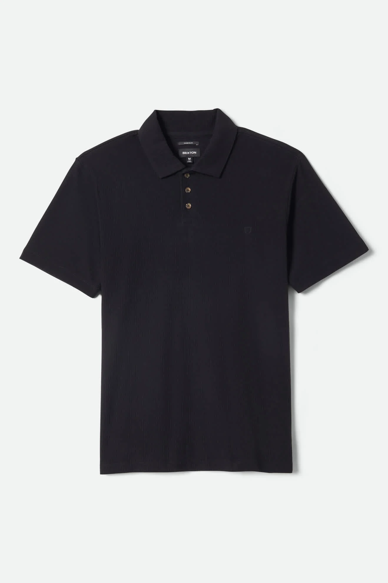 Ribbed City S/S Polo - Black