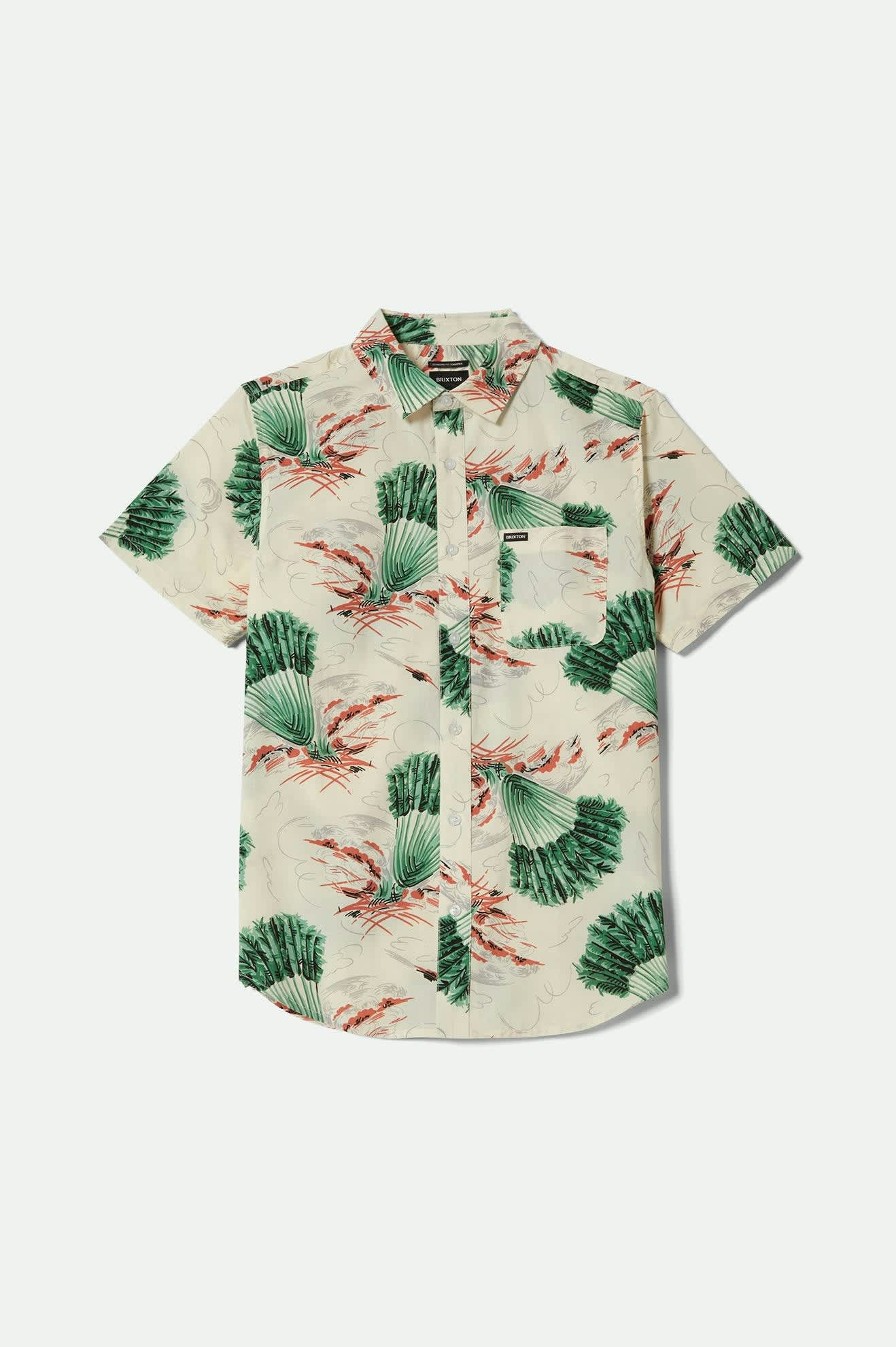 Charter Print S/S Shirt - Vintage Palm Print
