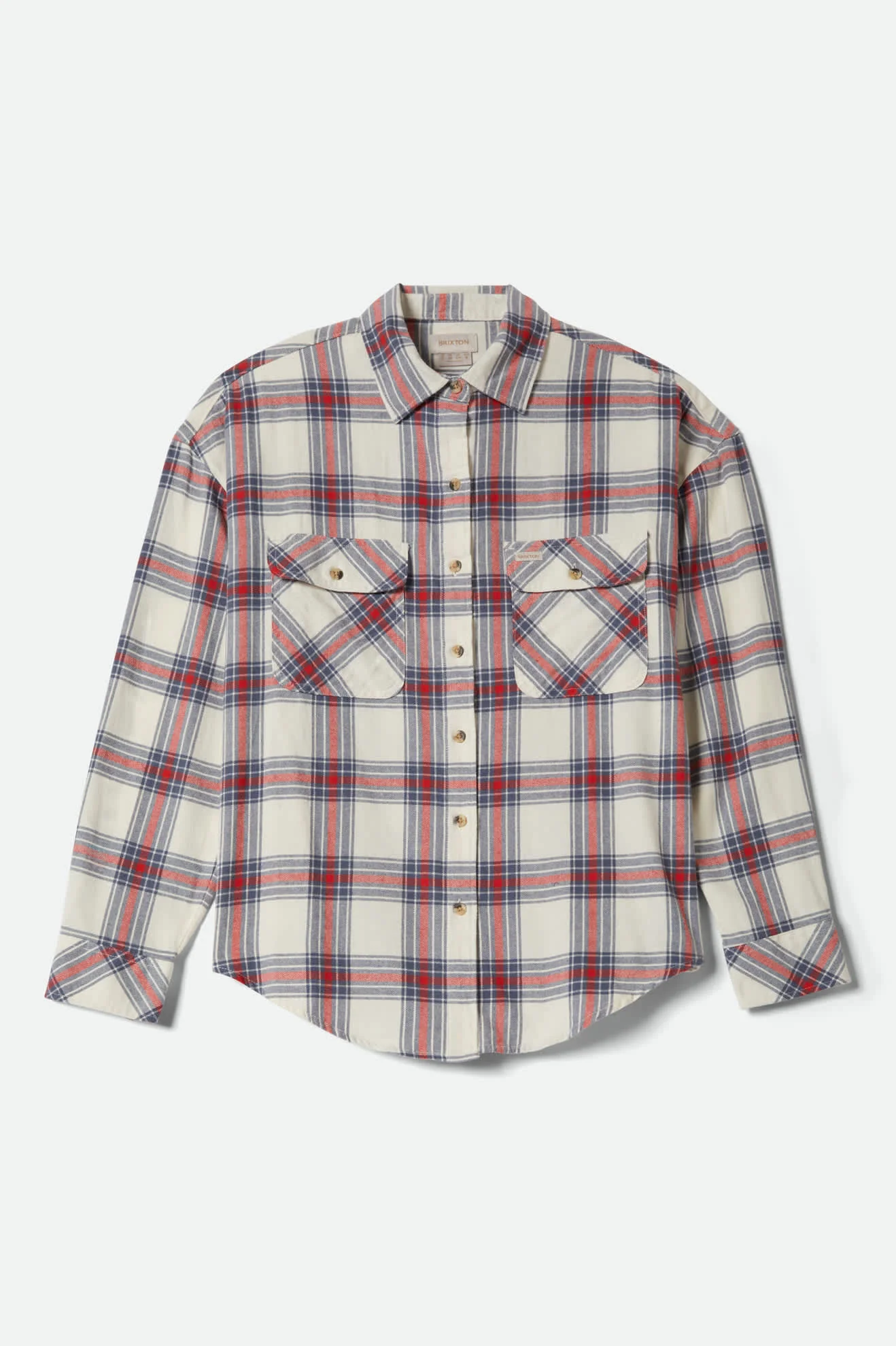 Bowery Vintage Overshirt - Off White/Berring Sea/Red