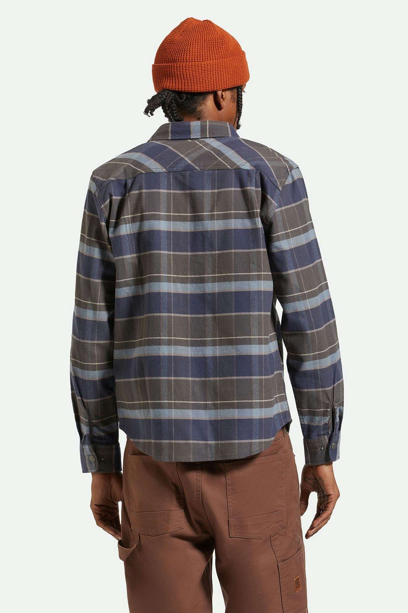 1938-builders-bowery-stretch-water-resistant-l-s-flannel-washed-navy-black-coronet-blue-4.jpg Builders Bowery Stretch Water Resistant L/S Flannel - Washed Navy/Black/Coronet Blue