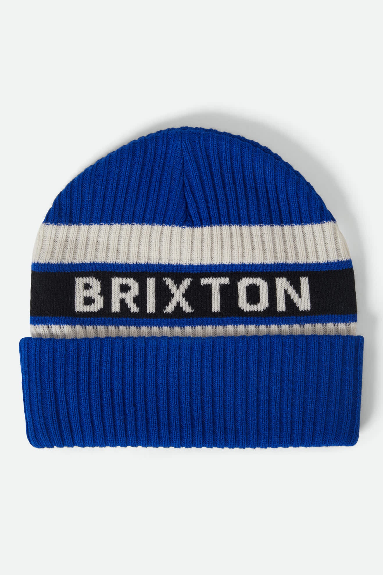 Rainier Striped Beanie - Royal/White/Black